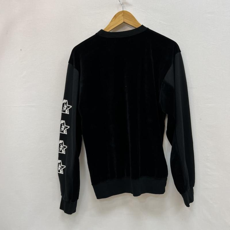 ヒステリックグラマー HYSTERIC GLAMOUR トレーナー 長袖 ガールプリント ベロア 切替 クルーネック スウェット S 黒 / ブラック / black メンズ USED 古着 中古 50158211