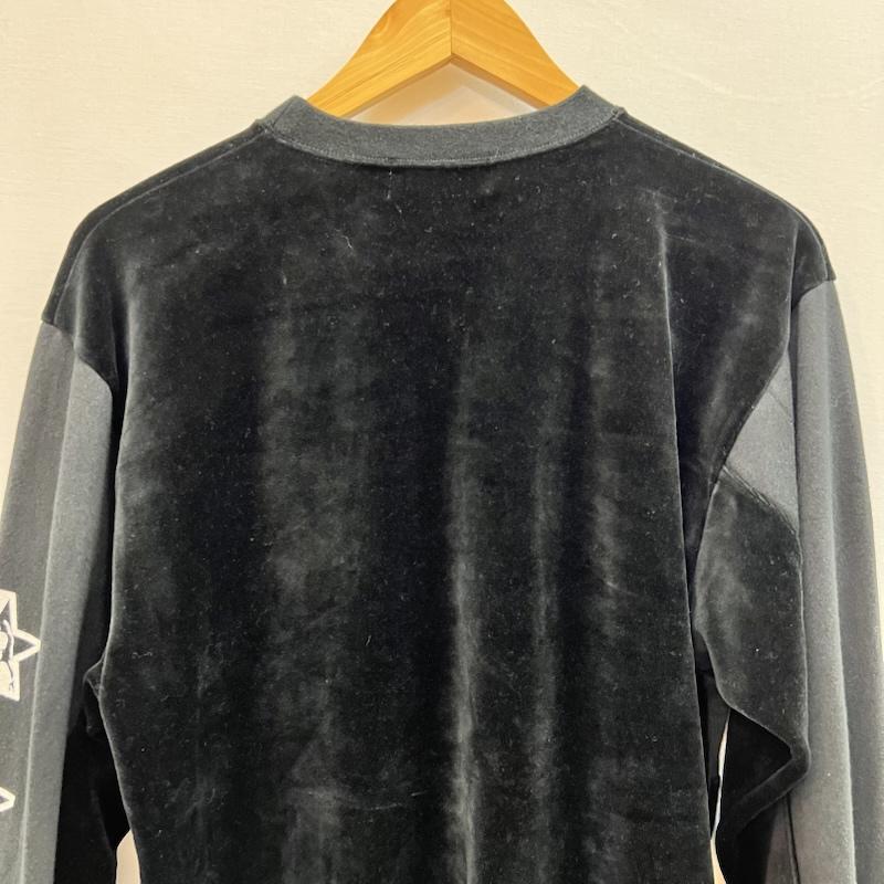 ヒステリックグラマー HYSTERIC GLAMOUR トレーナー 長袖 ガールプリント ベロア 切替 クルーネック スウェット S 黒 / ブラック / black メンズ USED 古着 中古 50158211
