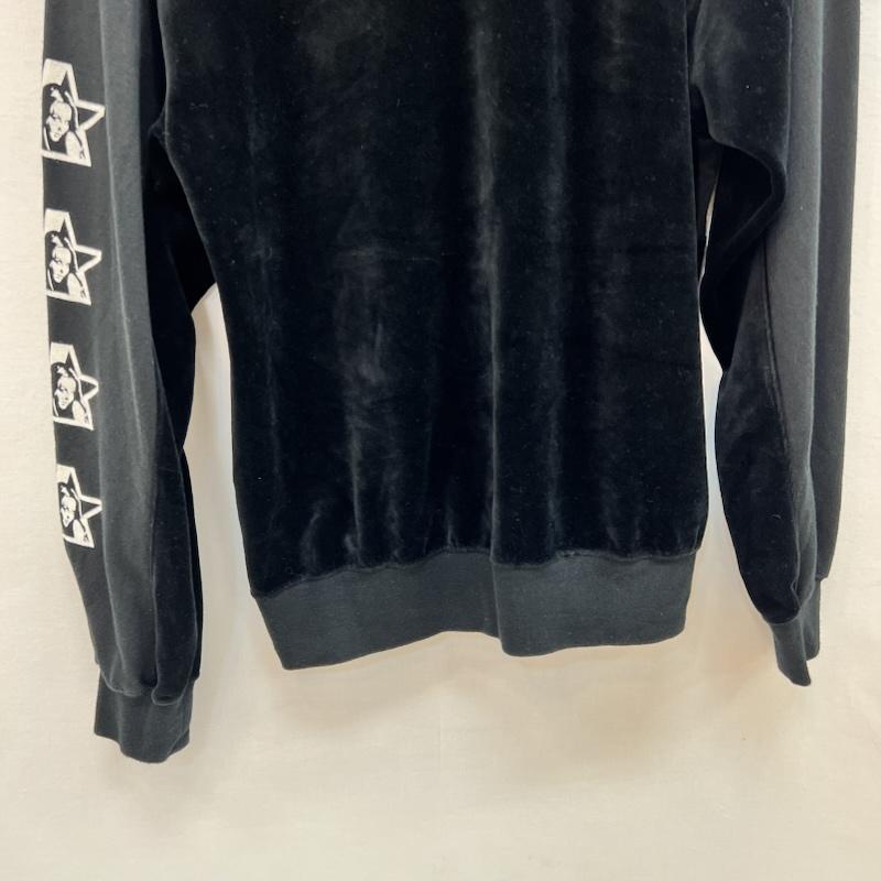 ヒステリックグラマー HYSTERIC GLAMOUR トレーナー 長袖 ガールプリント ベロア 切替 クルーネック スウェット S 黒 / ブラック / black メンズ USED 古着 中古 50158211