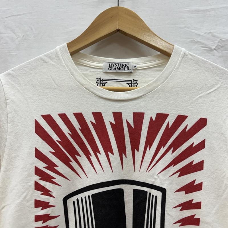 ヒステリックグラマー HYSTERIC GLAMOUR Tシャツ 半袖 QUADROPHENIA ハット プリント クルーネック 半袖 Tシャツ 4CT-5692 M 白 / ホワイト / white メンズ USED 古着 中古 50158244