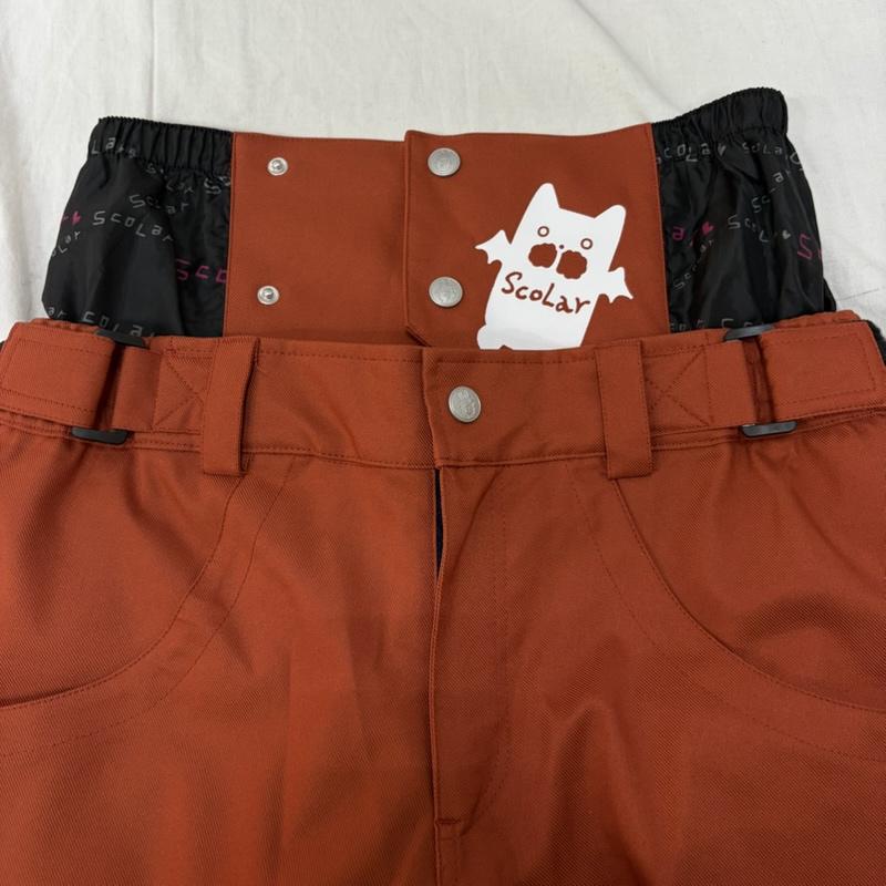 スカラー ScoLar セットアップ セットアップ scolar snow collection スキーウェア 上下セット ブラック×オレンジ M M 総柄 レディース USED 古着 中古 50158245