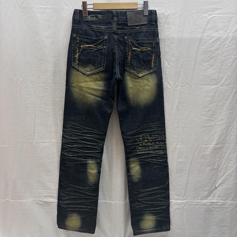 古着 USED ボトムス ボトムス TSL TE SI LIN JEANS リペア ユーズド加工 デニム ストレート パンツ 30インチ メンズ USED 古着 中古 50158256