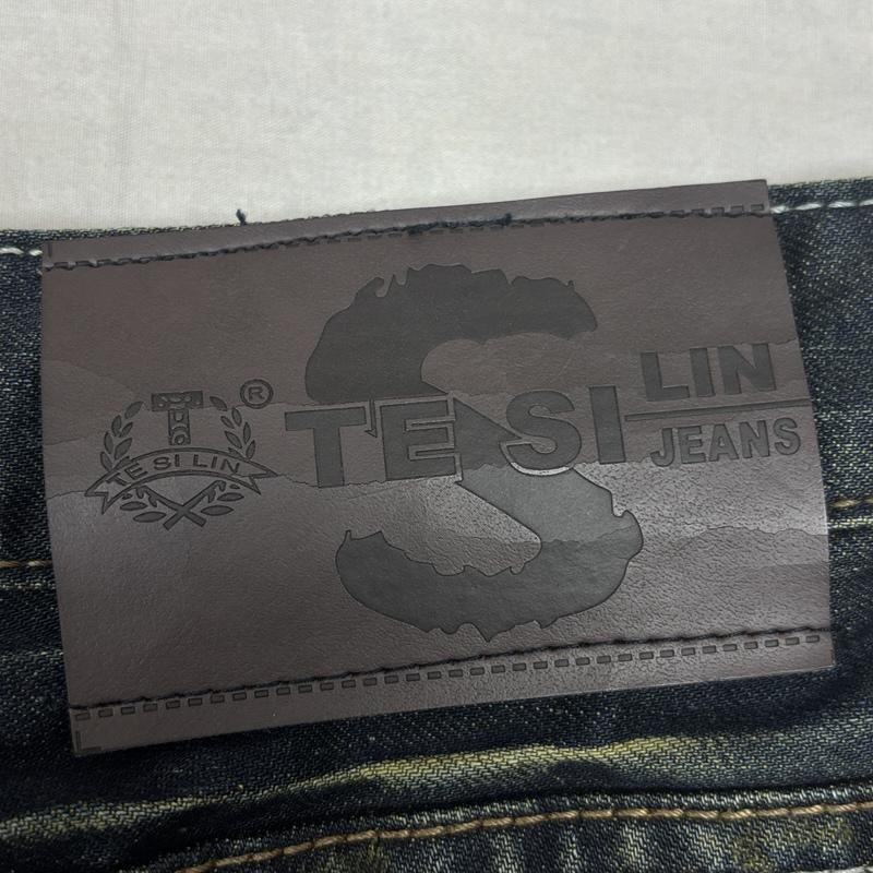 古着 USED ボトムス ボトムス TSL TE SI LIN JEANS リペア ユーズド加工 デニム ストレート パンツ 30インチ メンズ USED 古着 中古 50158256