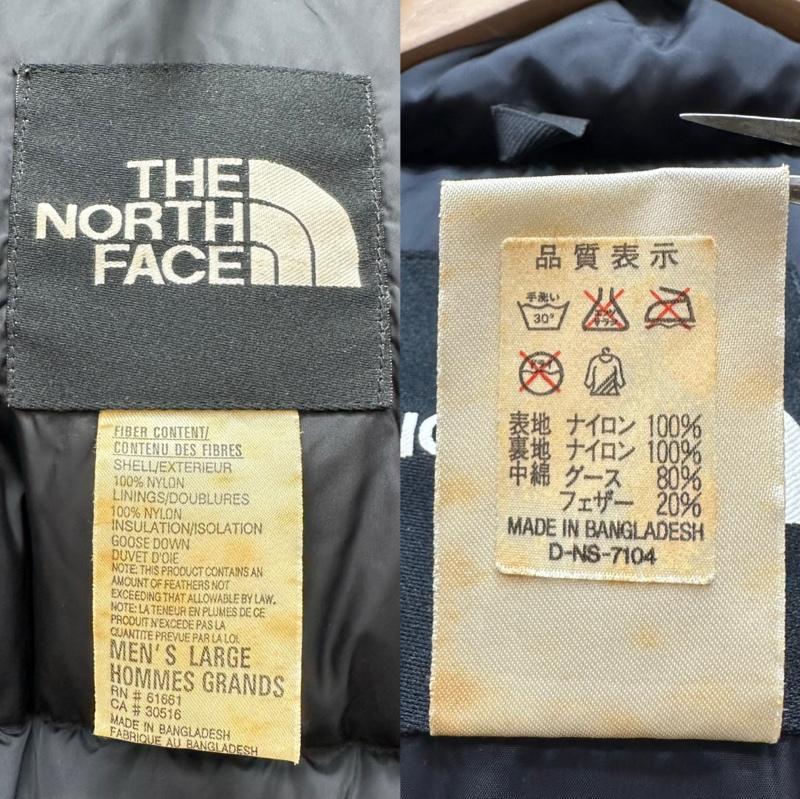 ザノースフェイス THE NORTH FACE ジャケット、上着 ダウンジャケット ヌプシ ダウン ジャケット 700フィル フルジップ L 黒 / ブラック / black メンズ USED 古着 中古 50158262