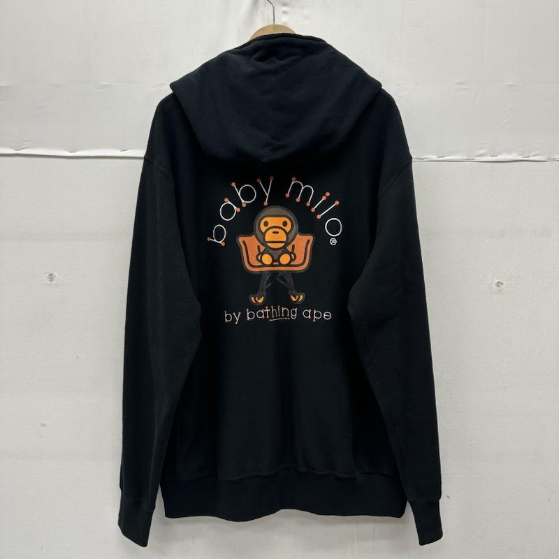 アベイシングエイプ A BATHING APE パーカー 長袖 BAPE baby milo プリント フル ジップ パーカー XL 黒 / ブラック / black メンズ USED 古着 中古 50158265