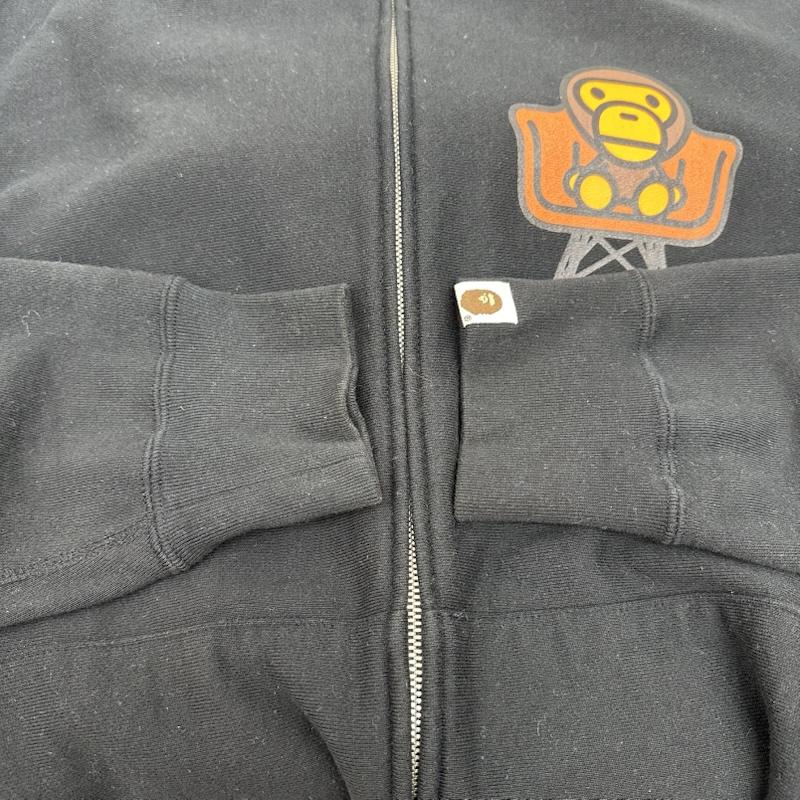 アベイシングエイプ A BATHING APE パーカー 長袖 BAPE baby milo プリント フル ジップ パーカー XL 黒 / ブラック / black メンズ USED 古着 中古 50158265