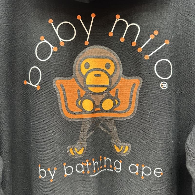 アベイシングエイプ A BATHING APE パーカー 長袖 BAPE baby milo プリント フル ジップ パーカー XL 黒 / ブラック / black メンズ USED 古着 中古 50158265
