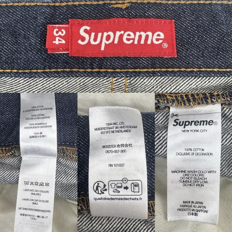 シュプリーム Supreme パンツ デニム、ジーンズ 25SS Rigid Baggy Selvedge Jean セルビッチ バギー デニム パンツ 34インチ インディゴ / インディゴ / Indigo メンズ USED 古着 中古 50158266