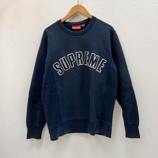 シュプリーム Supreme トレーナー 長袖 15AW アーチロゴ クルーネック スウェット ワングラム M 紺 / ネイビー / navy メンズ USED 古着 中古 50158268