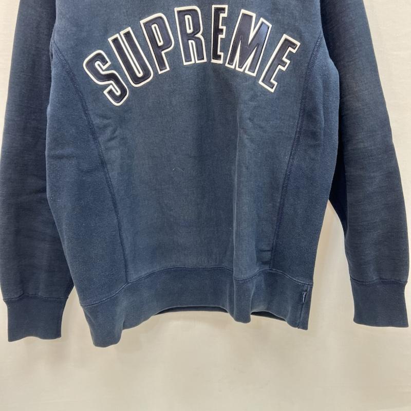 シュプリーム Supreme トレーナー 長袖 15AW アーチロゴ クルーネック スウェット ワングラム M 紺 / ネイビー / navy メンズ USED 古着 中古 50158268