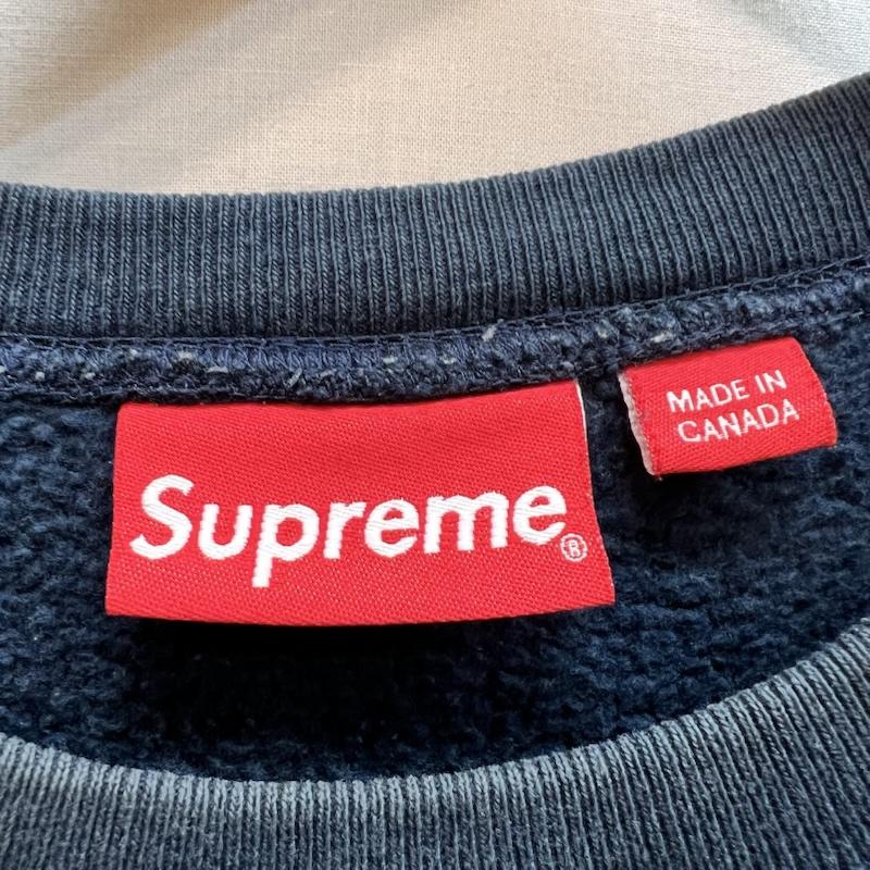 シュプリーム Supreme トレーナー 長袖 15AW アーチロゴ クルーネック スウェット ワングラム M 紺 / ネイビー / navy メンズ USED 古着 中古 50158268