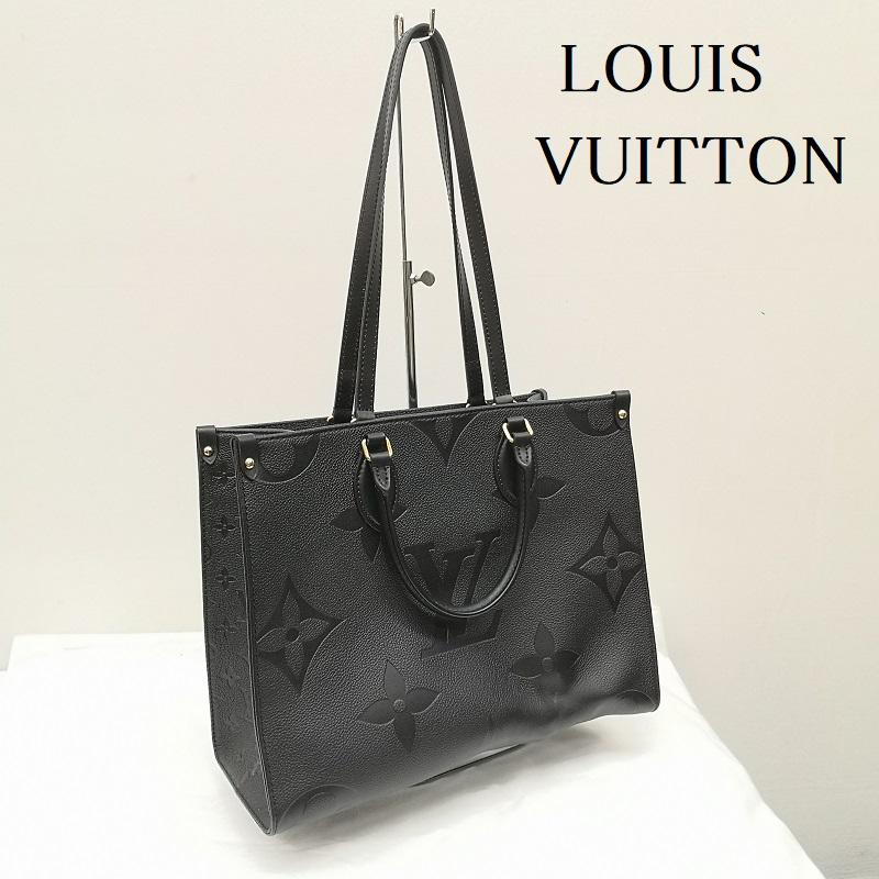 ルイヴィトン LOUIS VUITTON トートバッグ トートバッグ オンザゴー MM トート ハンドバッグ モノグラム アンプラント レザー M45595 黒 / ブラック / black レディース USED 古着 中古 50158272