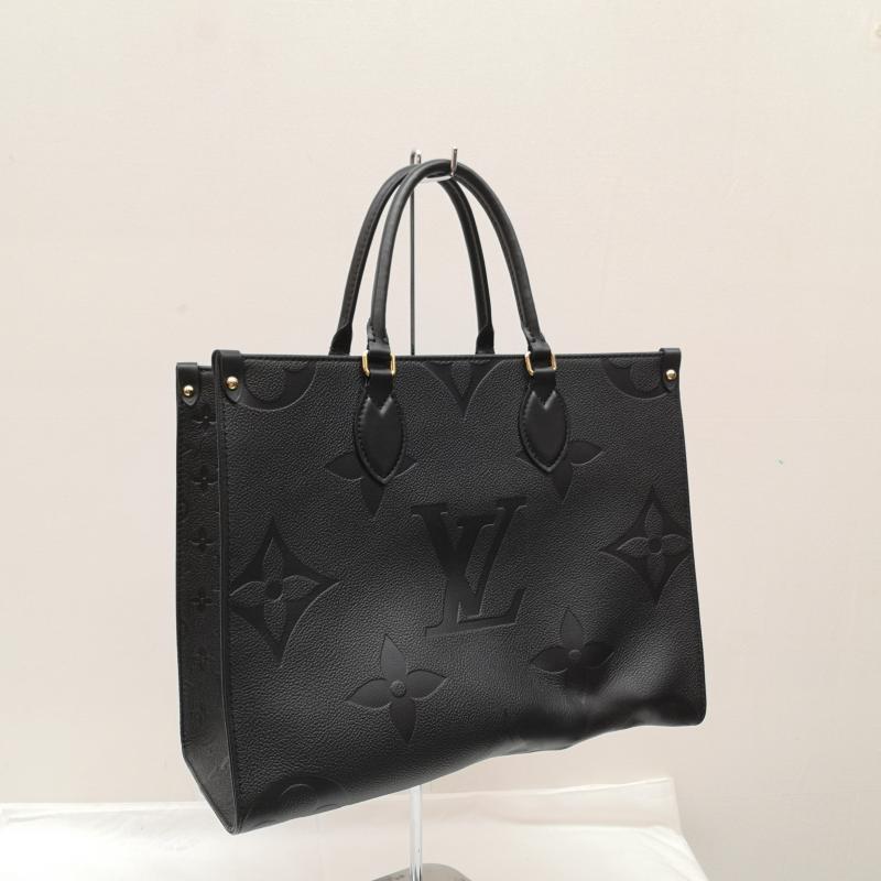 ルイヴィトン LOUIS VUITTON トートバッグ トートバッグ オンザゴー MM トート ハンドバッグ モノグラム アンプラント レザー M45595 黒 / ブラック / black レディース USED 古着 中古 50158272