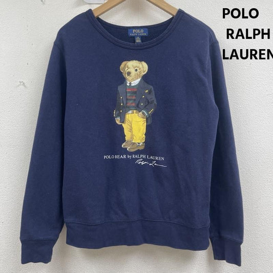 ポロラルフローレン POLO RALPH LAUREN トレーナー 長袖 ポロ ベアー プリント クルーネック トレーナー L 紺 / ネイビー / navy メンズ USED 古着 中古 50158277