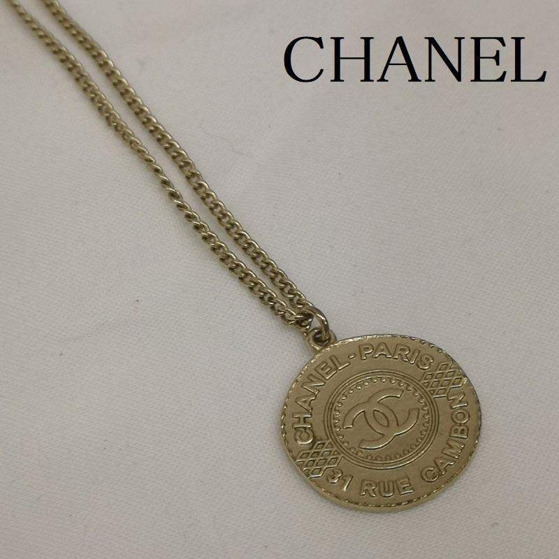 シャネル CHANEL アクセサリー ネックレス、ペンダント ココマーク コインネックレス A16 V - 金 / ゴールド / gold color レディース USED 古着 中古 50158294