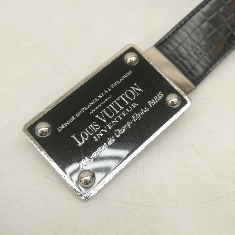 ルイヴィトン LOUIS VUITTON ベルト・バックル ベルト M6820 サンチュール アヴァントゥール ベルト リバーシブル レザー 100/40 - 黒 / ブラック / black メンズ USED 古着 中古 50158298