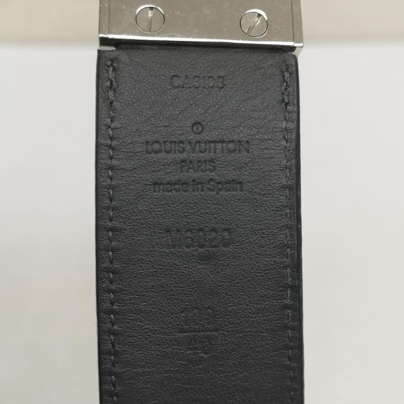 ルイヴィトン LOUIS VUITTON ベルト・バックル ベルト M6820 サンチュール アヴァントゥール ベルト リバーシブル レザー 100/40 - 黒 / ブラック / black メンズ USED 古着 中古 50158298