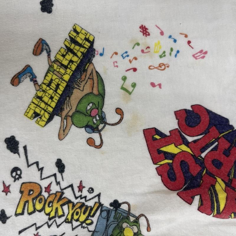 ヒステリックグラマー HYSTERIC GLAMOUR Tシャツ 半袖 90s バク虫 ロゴ デザイン オールオーバー プリント Tシャツ FREE オフホワイト / オフホワイト / レディース USED 古着 中古 50158299