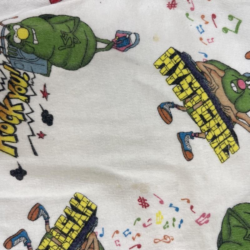 ヒステリックグラマー HYSTERIC GLAMOUR Tシャツ 半袖 90s バク虫 ロゴ デザイン オールオーバー プリント Tシャツ FREE オフホワイト / オフホワイト / レディース USED 古着 中古 50158299