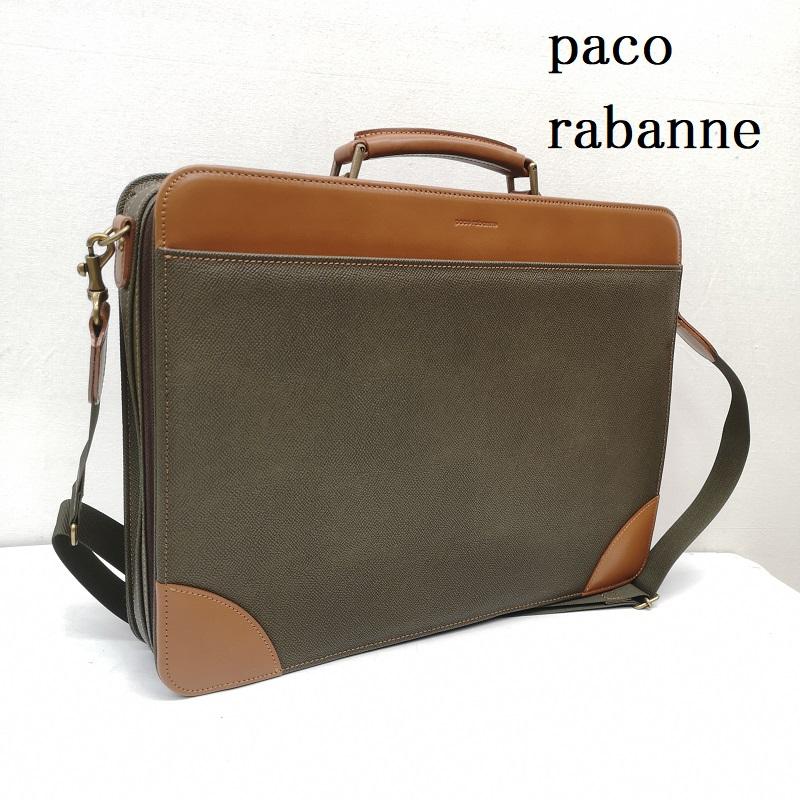 古着 USED ブリーフケース、書類かばん ブリーフケース、書類かばん paco rabanne パコラバンヌ 2way ブリーフケース 書類鞄 - カーキオリーブ / カーキオリーブ / X 茶 / ブラウン / brown メンズ USED 古着 中古 50158303