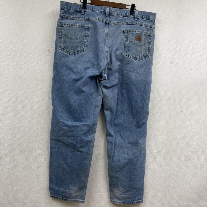 カーハート Carhartt パンツ デニム、ジーンズ B17 STW ビッグシルエット ロゴ パッチ デニム ワイド パンツ 44インチ インディゴ / インディゴ / Indigo メンズ USED 古着 中古 50158311