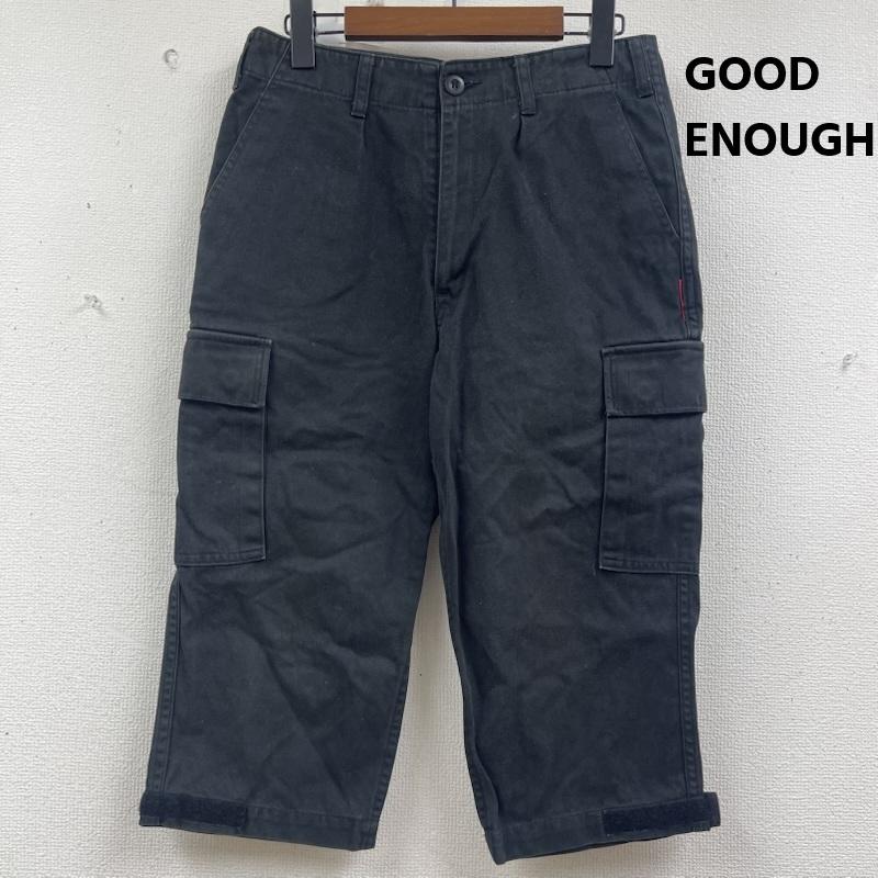グッドイナフ GOODENOUGH パンツ ワークパンツ、ペインターパンツ 90s 00s クロップド丈 カーゴ ポケット ワーク パンツ S 黒 / ブラック / black メンズ USED 古着 中古 50158314