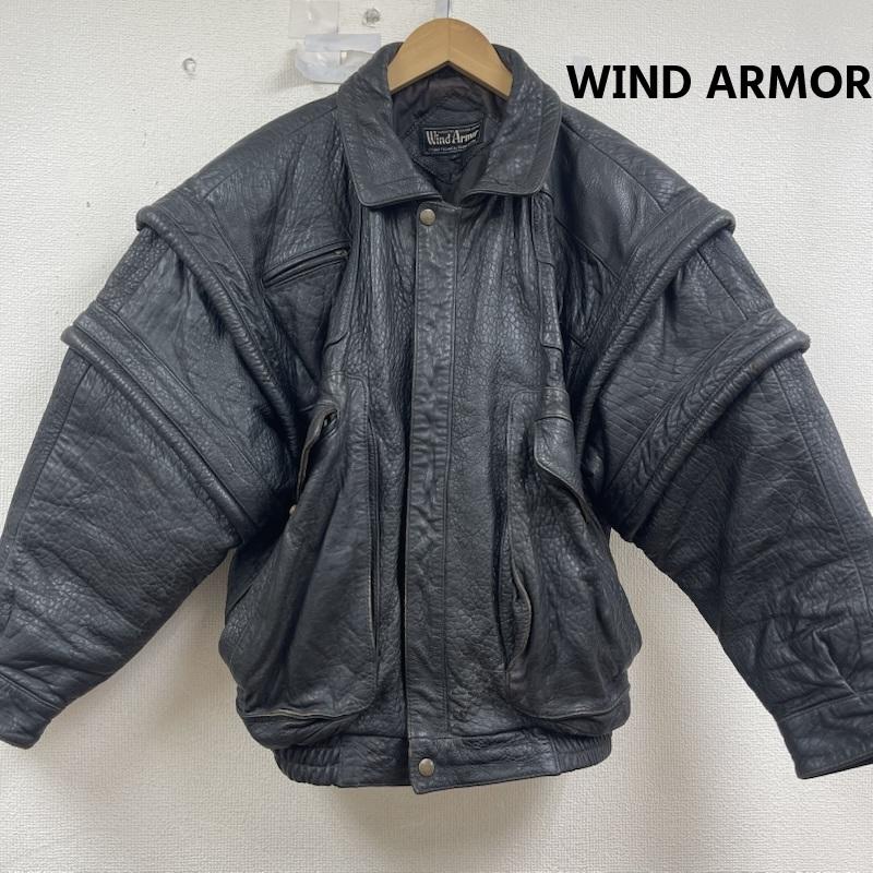 ウインドアーマー WIND ARMOR ジャケット、上着 レザージャケット 羊革 ラムレザー ヴィンテージ ブルゾン ジャケット L 黒 / ブラック / black メンズ USED 古着 中古 50158329