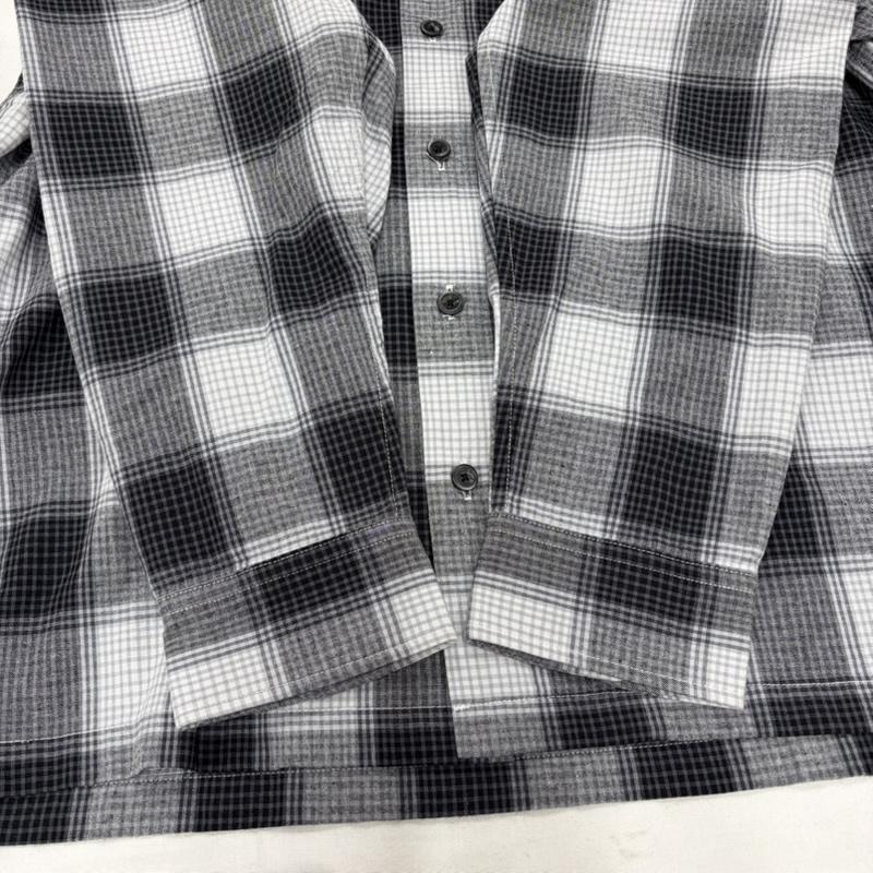 ファイブブラザー FIVE BROTHER シャツ、ブラウス 長袖 JOURNAL STANDARD rrelume 別注 オンブレチェック オープンカラー 長袖 シャツ L チェック 白 / ホワイト / white X 灰 / グレー / gray X 黒 / ブラック / black メンズ USED 古着 中古 50158331
