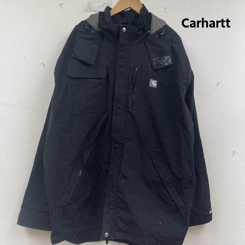 カーハート Carhartt ジャケット、上着 ジャンパー、ブルゾン ロゴ パッチ ナイロン ジャケット カバーオール 黒 / ブラック / black メンズ USED 古着 中古 50158340