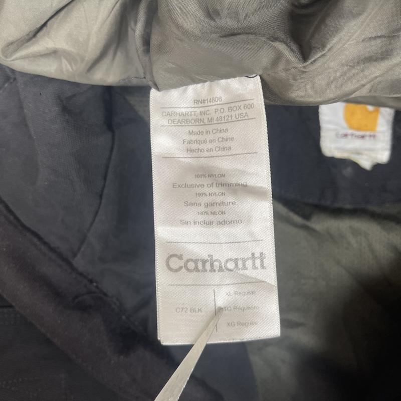 カーハート Carhartt ジャケット、上着 ジャンパー、ブルゾン ロゴ パッチ ナイロン ジャケット カバーオール 黒 / ブラック / black メンズ USED 古着 中古 50158340
