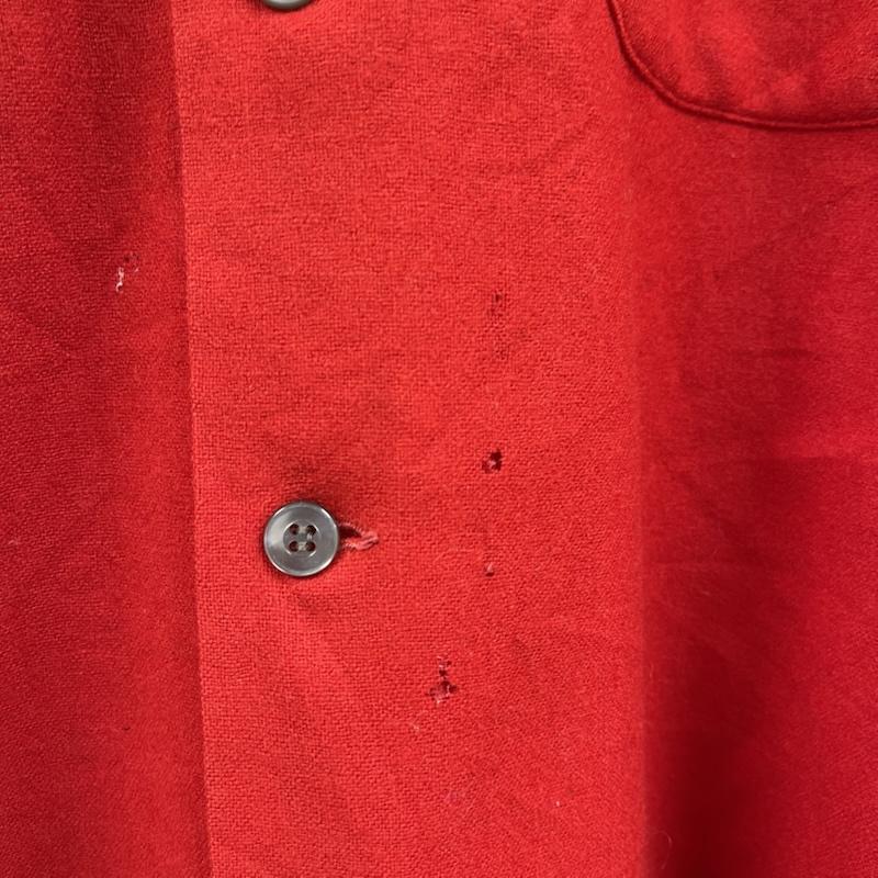ペンドルトン PENDLETON シャツ、ブラウス 長袖 60s VIRGIN WOOL オープンカラー 長袖 シャツ L 赤 / レッド / red メンズ USED 古着 中古 50158344