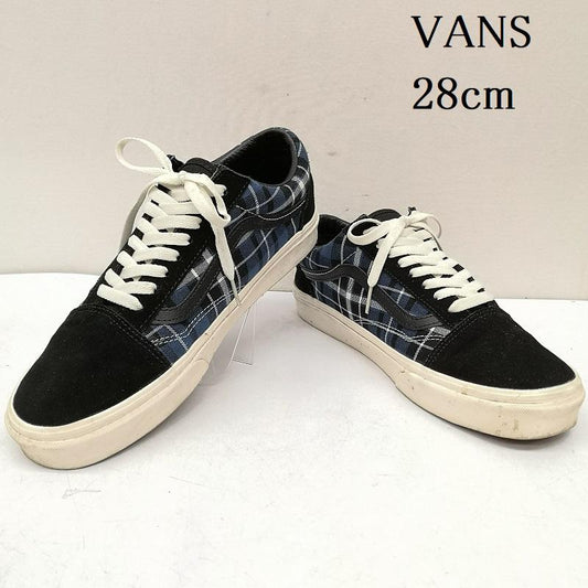 バンズ VANS スニーカー スニーカー PLAID MIX OLD SKOOL プレイドミックス オールドスクール スニーカー 28.0cm 黒 / ブラック / black X 青 / ブルー / blue メンズ USED 古着 中古 50158348