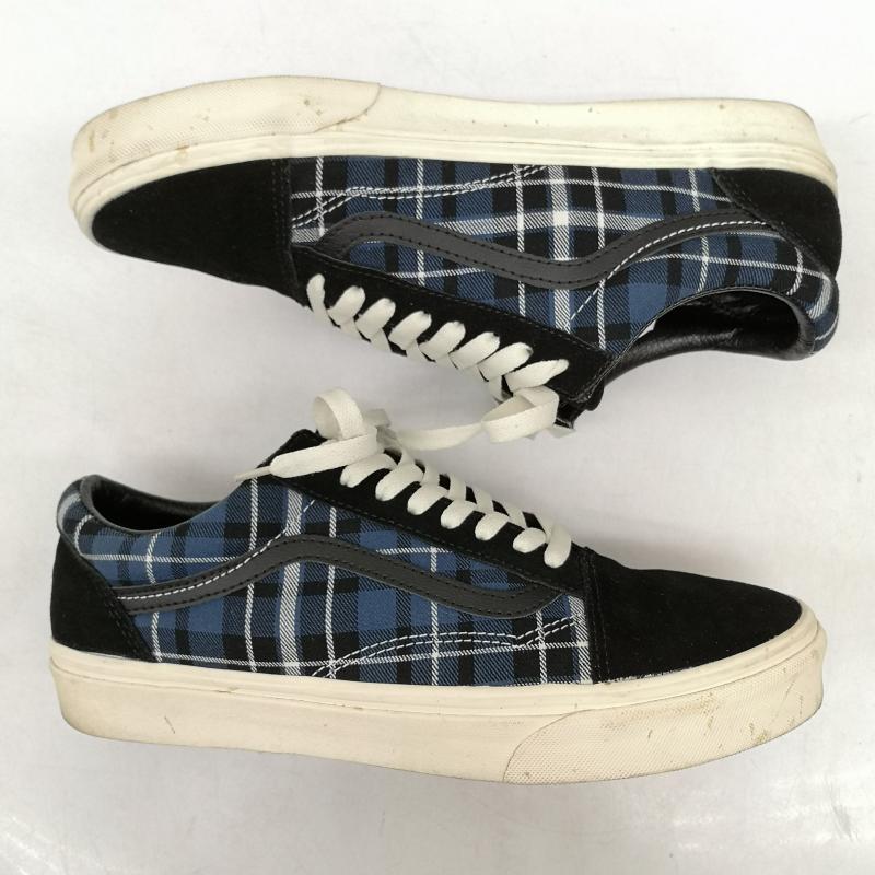 バンズ VANS スニーカー スニーカー PLAID MIX OLD SKOOL プレイドミックス オールドスクール スニーカー 28.0cm 黒 / ブラック / black X 青 / ブルー / blue メンズ USED 古着 中古 50158348