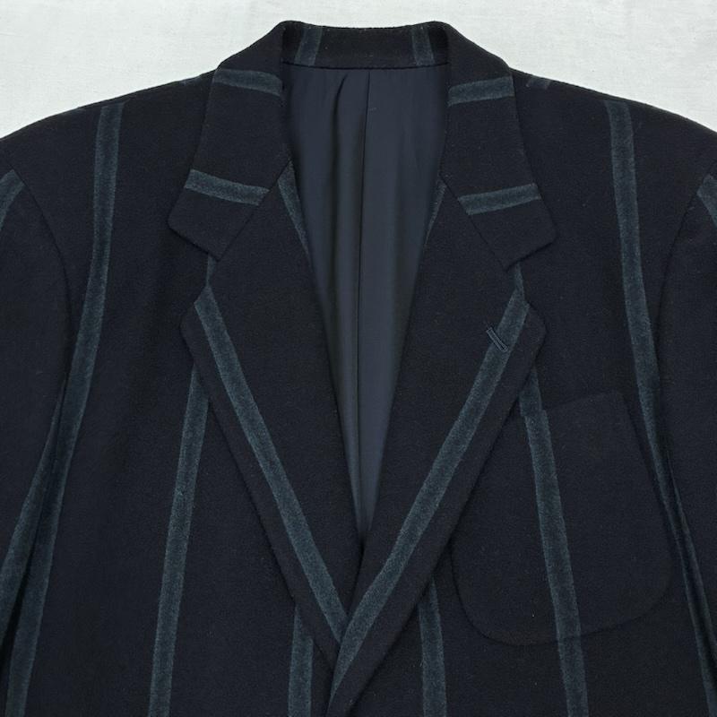イッセイミヤケ ISSEY MIYAKE ジャケット、上着 ジャケット、ブレザー 80s 黒タグ オンリミット マルチ ストライプ ナイロン混ウール 2B テーラード ジャケット オールド アーカイブ M ストライプ メンズ USED 古着 中古 50158358
