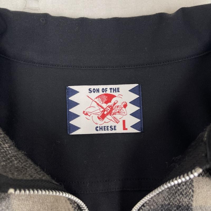 サノバチーズ SON OF THE CHEESE トレーナー 長袖 日本製 Half Zip Panel Check Shirt チェック柄 ウール レーヨン SC2320-SH04 L 黒 / ブラック / black メンズ USED 古着 中古 50158359