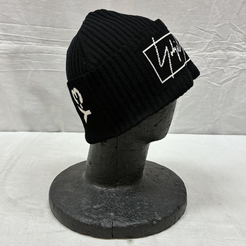 ワイスリー Y-3 帽子 ニット帽 19AW Beanie 3S ビーニー ニット キャップ FH9284 - ロゴ、文字 黒 / ブラック / black X 白 / ホワイト / white メンズ USED 古着 中古 50158382