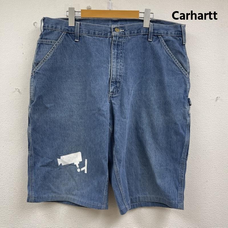 カーハート Carhartt パンツ ショートパンツ B13 DST original dungaree fit デニム ペインター ショーツ 38インチ インディゴ / インディゴ / Indigo メンズ USED 古着 中古 50158389