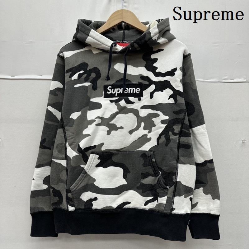 シュプリーム Supreme パーカー 長袖 13aw Snow Camo Box Logo Hooded Sweatshirt BOX ロゴ スノーカモ パーカー S 黒 / ブラック / black X 灰 / グレー / gray メンズ USED 古着 中古 50158397