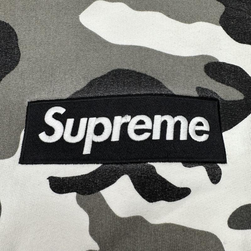 シュプリーム Supreme パーカー 長袖 13aw Snow Camo Box Logo Hooded Sweatshirt BOX ロゴ スノーカモ パーカー S 黒 / ブラック / black X 灰 / グレー / gray メンズ USED 古着 中古 50158397