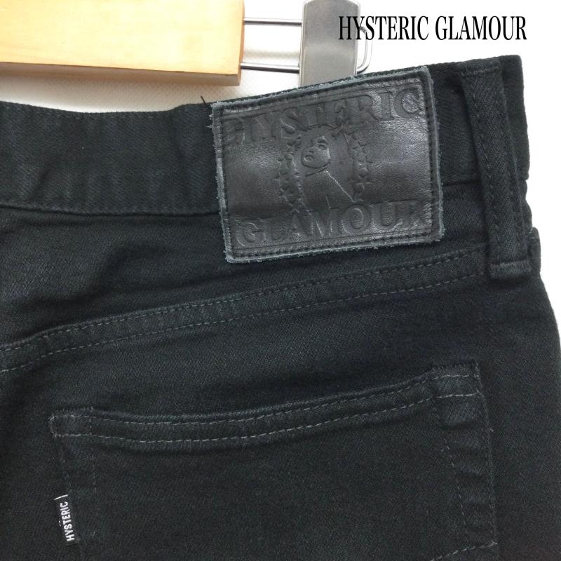 ヒステリックグラマー HYSTERIC GLAMOUR パンツ デニム、ジーンズ HYSTERIC GLAMOUR ヒステリックグラマー 02213AP16 スタッズ付き ブラック デニム スリム パンツ 30インチ 無地 黒 / ブラック / black メンズ USED 古着 中古 50158403
