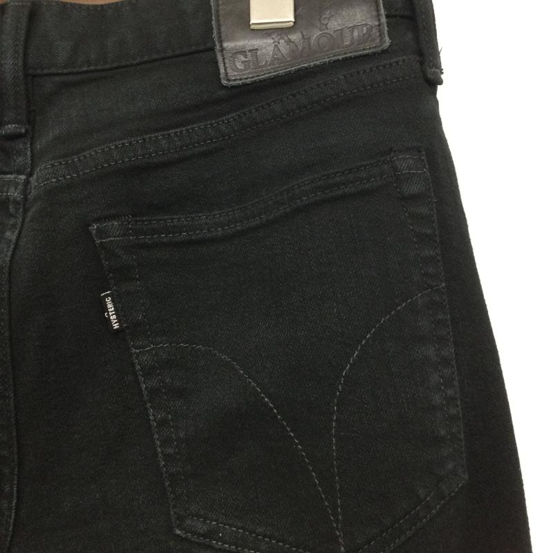 ヒステリックグラマー HYSTERIC GLAMOUR パンツ デニム、ジーンズ HYSTERIC GLAMOUR ヒステリックグラマー 02213AP16 スタッズ付き ブラック デニム スリム パンツ 30インチ 無地 黒 / ブラック / black メンズ USED 古着 中古 50158403