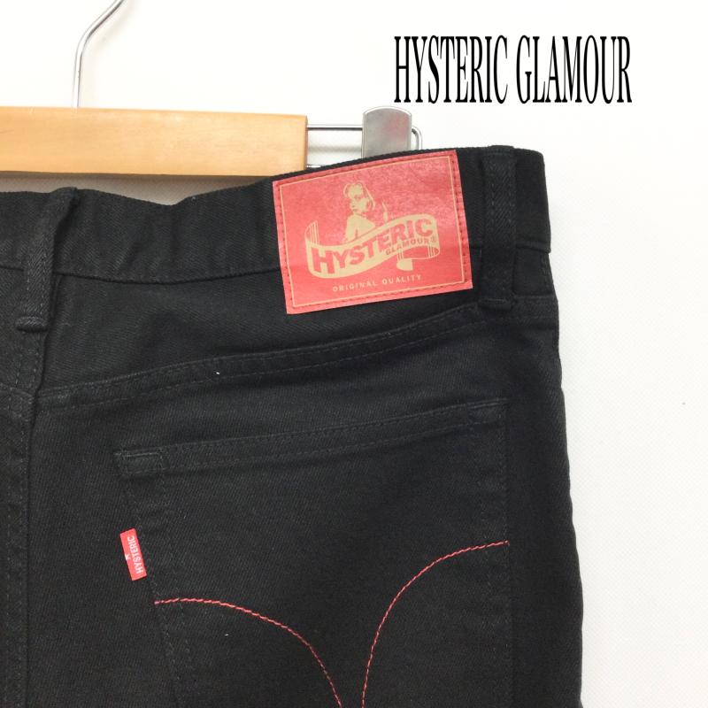 ヒステリックグラマー HYSTERIC GLAMOUR パンツ デニム、ジーンズ HYSTERIC GLAMOUR ヒステリックグラマー ストレッチ ブラックデニムスリムパンツ 02193AP01 30インチ 無地 黒 / ブラック / black メンズ USED 古着 中古 50158413
