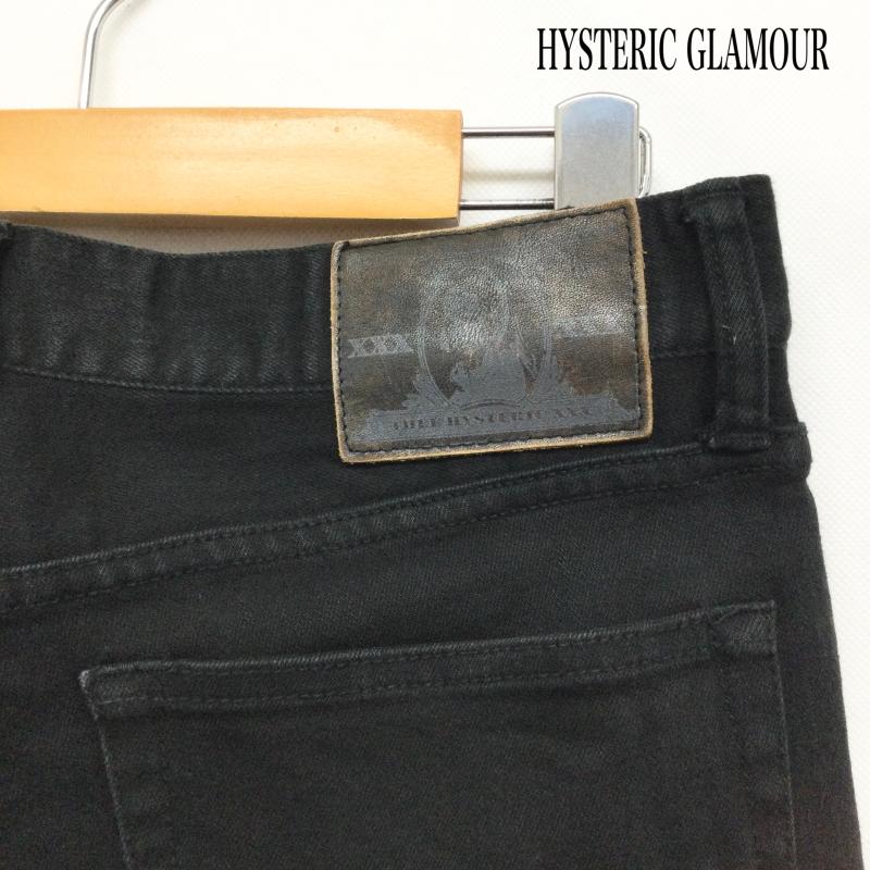ヒステリックグラマー HYSTERIC GLAMOUR パンツ デニム、ジーンズ ヒステリック グラマー 0651AP05 ダメージ ストレッチ デニムパンツ 30インチ 無地 黒 / ブラック / black メンズ USED 古着 中古 50158419