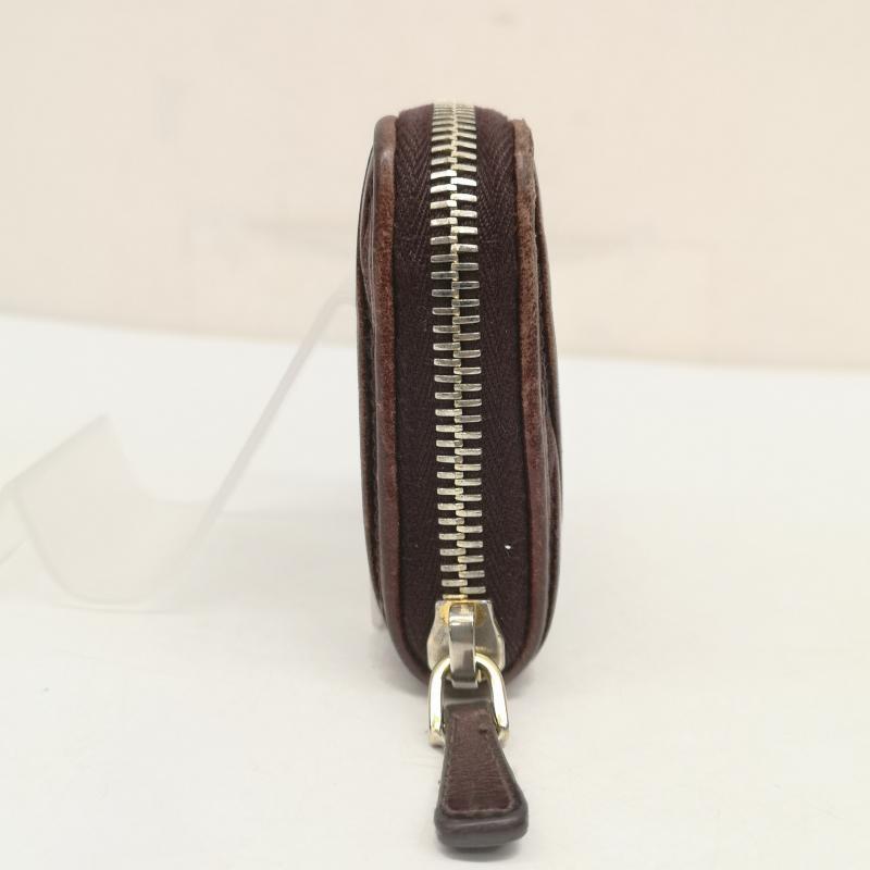 ミュウミュウ miu miu 財布 コンパクト財布 ナッパレザー マテラッセ モチーフ ジップ ミニ 財布 コインケース 小銭入れ - ボルドー / ボルドー / レディース USED 古着 中古 50158425