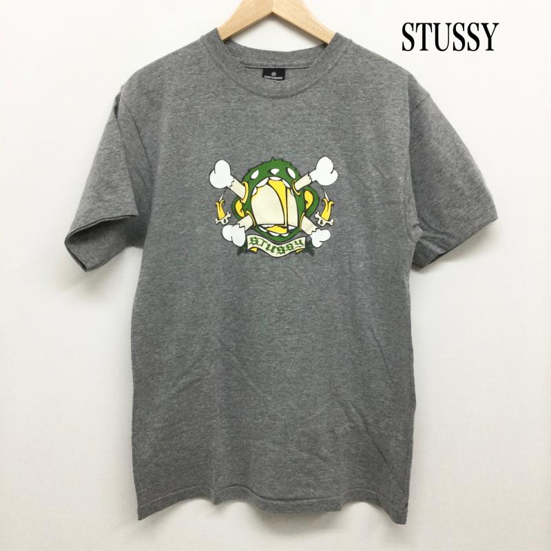 ステューシー STUSSY Tシャツ 半袖 STUSSY CUSTOMADE Tシャツ　MADE IN USA 2 プリント 灰 / グレー / gray メンズ USED 古着 中古 50158435