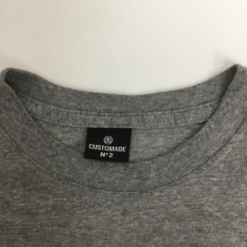 ステューシー STUSSY Tシャツ 半袖 STUSSY CUSTOMADE Tシャツ　MADE IN USA 2 プリント 灰 / グレー / gray メンズ USED 古着 中古 50158435