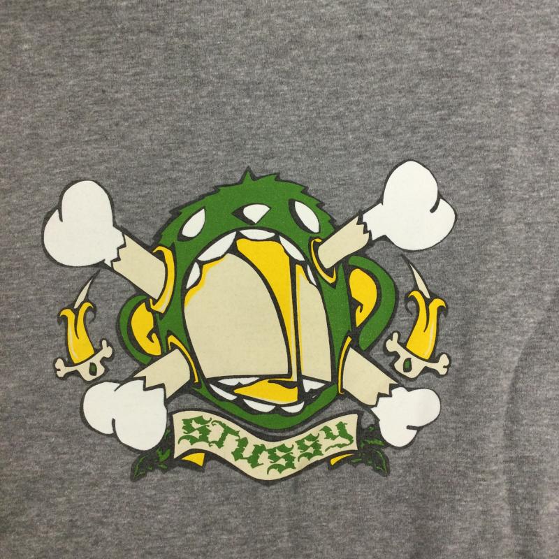 ステューシー STUSSY Tシャツ 半袖 STUSSY CUSTOMADE Tシャツ　MADE IN USA 2 プリント 灰 / グレー / gray メンズ USED 古着 中古 50158435