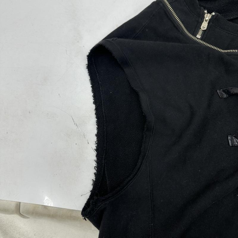 タカヒロ ミヤシタ ザ ソロイスト TAKAHIRO MIYASHITA The SoloIst. ベスト ベスト 21AW セーフティーピン ジップ スウェット ベスト 0006AW21 46 黒 / ブラック / black メンズ USED 古着 中古 50158436