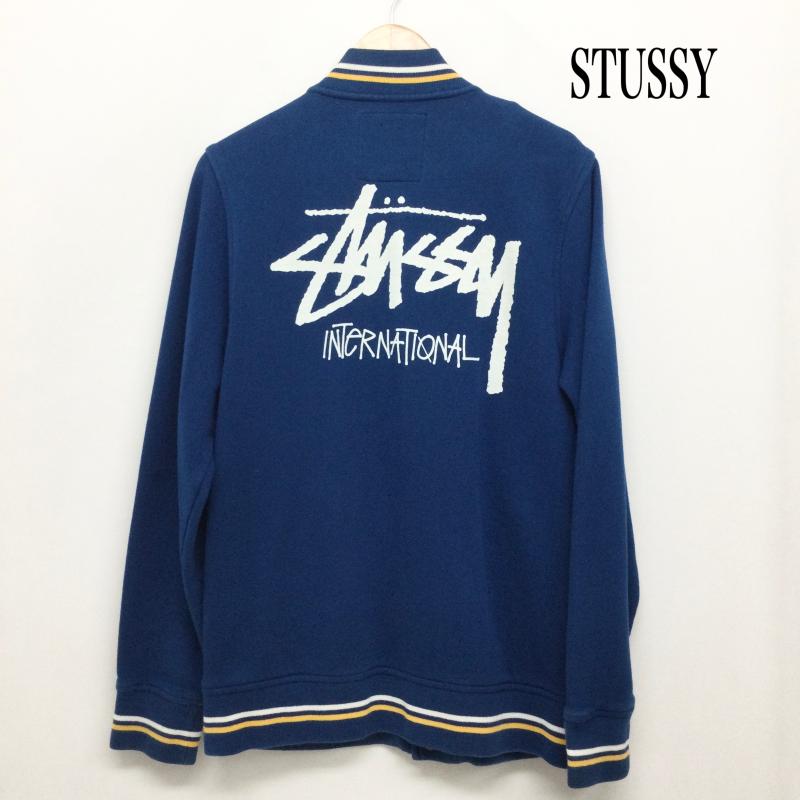ステューシー STUSSY ジャケット、上着 ジャンパー、ブルゾン STUSSY スタジャン　コットン　ブルー M ロゴ、文字 青 / ブルー / blue メンズ USED 古着 中古 50158440