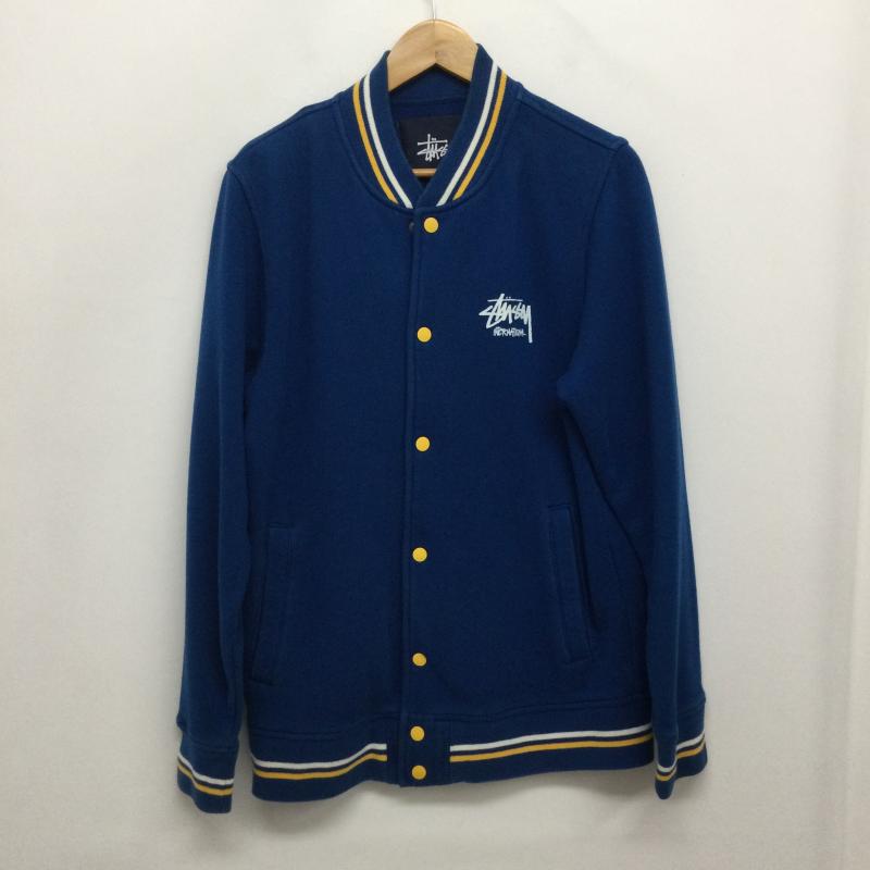 ステューシー STUSSY ジャケット、上着 ジャンパー、ブルゾン STUSSY スタジャン　コットン　ブルー M ロゴ、文字 青 / ブルー / blue メンズ USED 古着 中古 50158440